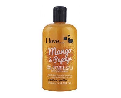 I Love Mango & Papaya koupelový a sprchový krém s vůní manga a papáji  500 ml