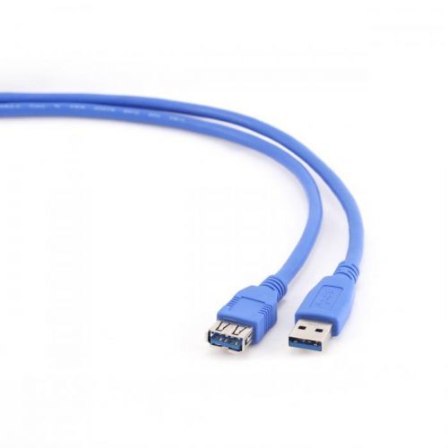 Kabel USB A-A 1,8m USB 3.0 prodlužovací, modrý