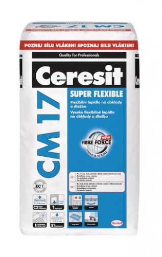 Lepidlo Ceresit CM17 25 kg šedá (C2TE S1) CM1725