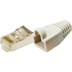 Propojovací konektor RJ45 LogiLink MP0011, zástrčka rovná, 100 ks, šedý