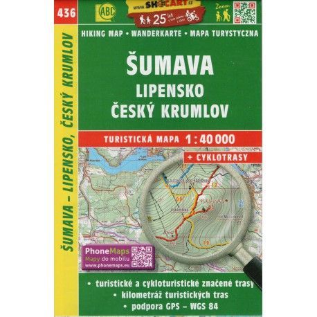 SHOCart 436 Šumava, Lipensko, Český Krumlov 1:40 000 turistická mapa