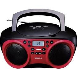 FM CD rádio Lenco SCD-501, AUX, Bluetooth, CD, FM, USB, červená, černá