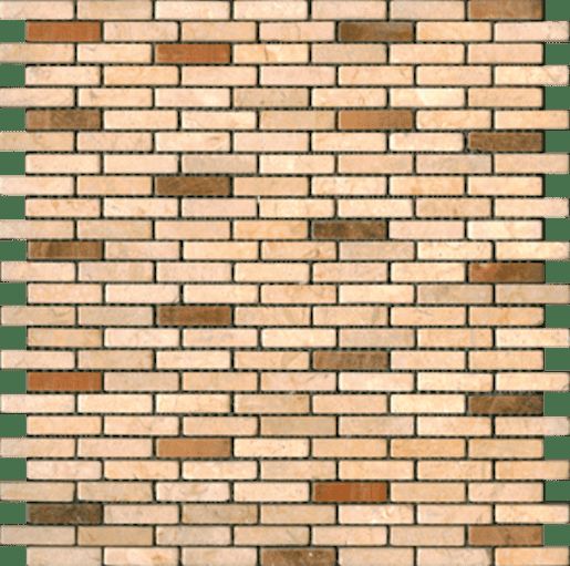 Premium Mosaic Stone Mozaika krémová-oranžová cihly 1x4 cm 29x30,5 cm STMOS1040CRW