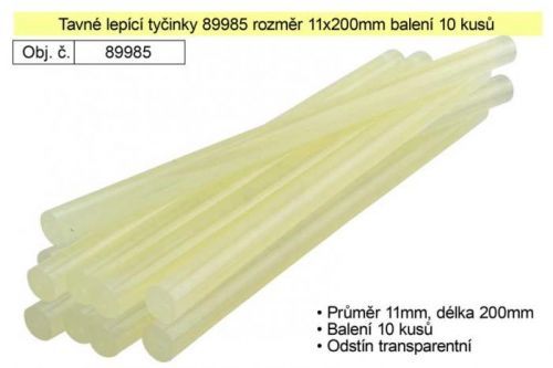 Tavné lepící tyčinky 89985 rozměr 11x200mm balení 10 kusů