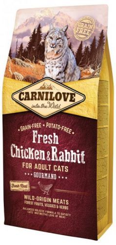Carnilove Fresh Chicken & Rabbit Gourmand for Adult cats 6kg