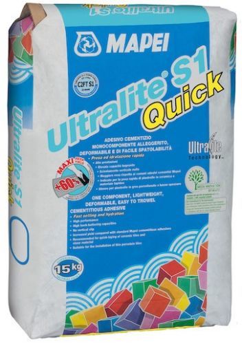 Lepidlo Mapei Ultralite S1 Quick 15 kg šedá (C2FT S1) 2428015