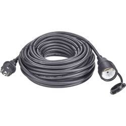 Napájecí prodlužovací kabel Renkforce 1373173, IP44, černá, 20 m
