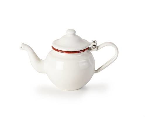 Konvička na čaj smaltovaná bílo červená 0,4l - Ibili