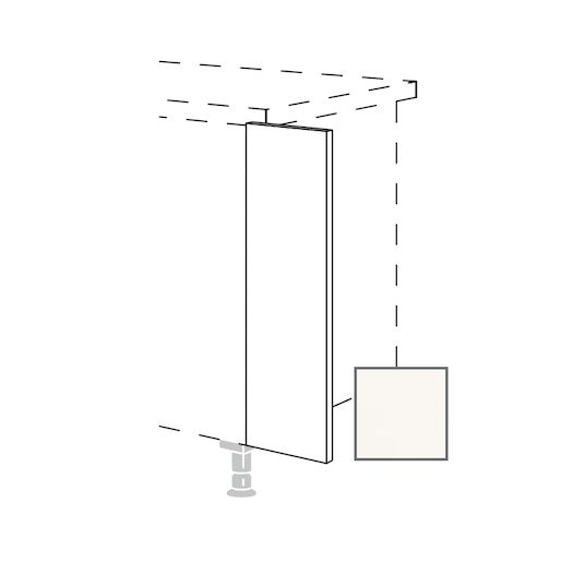 Výkryt pro spodní skříňky 10cm bílá mat 106.UPK10