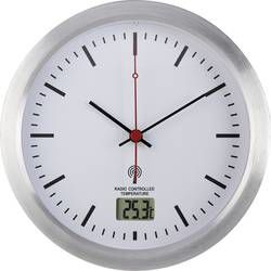 Analogové DCF nástěnné hodiny do koupelny Renkforce, E1003R, Ø 17 x 6 cm, šedá