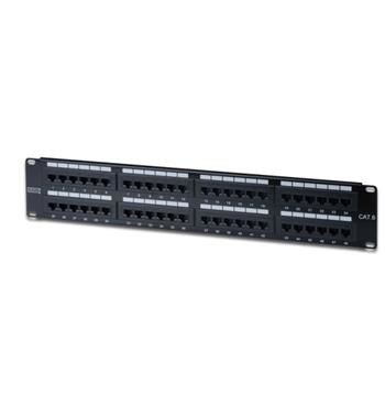 DIGITUS Patchpanel 19'' kat. 6 UTP, 48p, černý