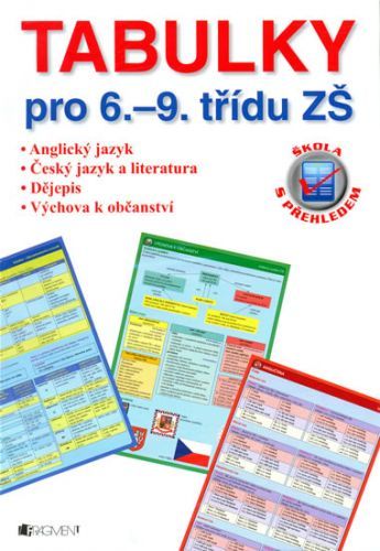 Tabulky pro 6.-9.třídu ZŠ-AJ, ČJ, Dějepi
					 - Dostálová I., Zaspal M. a kolektiv