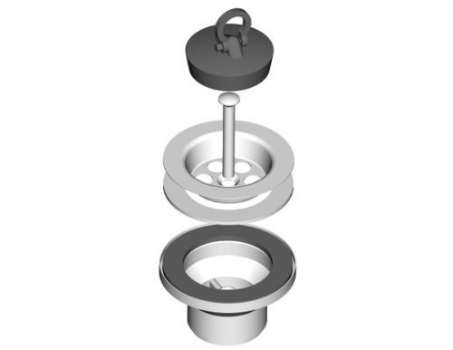 AlcaPLAST Dřezová výpusť 6/4˝ s nerezovou mřížkou pr. 70 mm