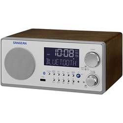 FM stolní rádio Sangean WR-22, AUX, Bluetooth, SV, FM, vlašský ořech