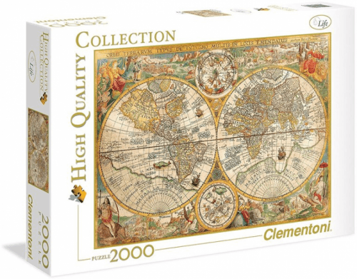 Clementoni - Puzzle Historická mapa světa 2000 dílků