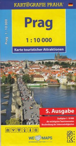 Prag - Karte touristischer Attraktionen /1:10 tis.
					 - neuveden