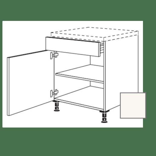 Kuchyňská skříňka spodní 60 cm 1Z+1D plnovýsL, bílá lesk 450.US60.L