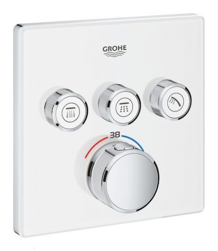 Grohe Grohtherm SmartControl Termostatická vanová baterie pod omítku se třemi ventily, měsíční bílá 29157LS0