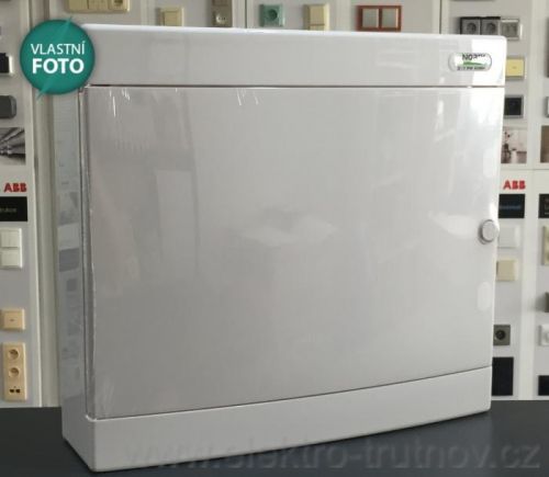 Noark PNS 2x18W /101508/ Plastová rozvodnice / rozvaděč, bílé dveře, montáž na omítku, IP40, 2 řady, 2x18 modulů