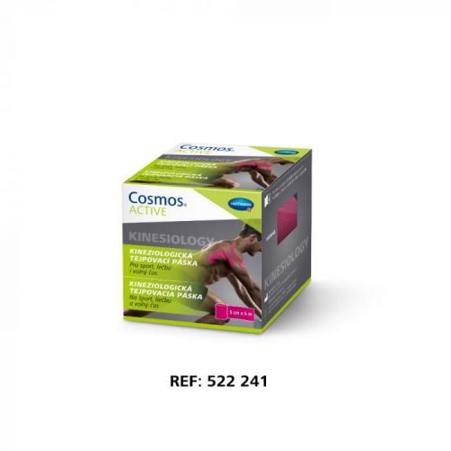 COSMOS ACTIVE kineziologická tejpovací páska 5cmx5m růžová