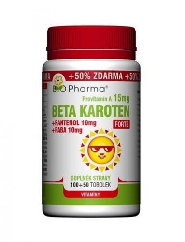 Beta Karot.15mg+Panten.10mg+PABA10mg tob.100+50