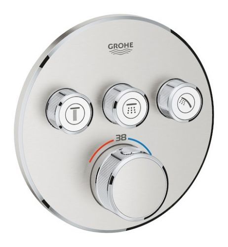 Grohe Grohtherm SmartControl Termostatická sprchová podomítková baterie, 3 ventily, supersteel - 29121DC0