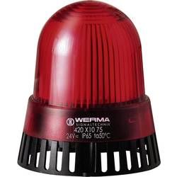 Bzučák s LED Werma 420.110.75, 101 x 89 mm, 24 V DC/AC, IP65, červená