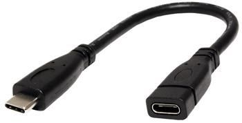 Roline USB 3.1 prodlužovací kabel, USB C(M) - USB C(F), 0,15m