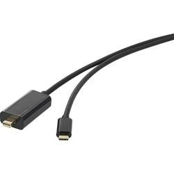 USB / Mini-DisplayPort kabel Renkforce [1x USB-C™ zástrčka - 1x mini DisplayPort zástrčka] černá 0.5 m