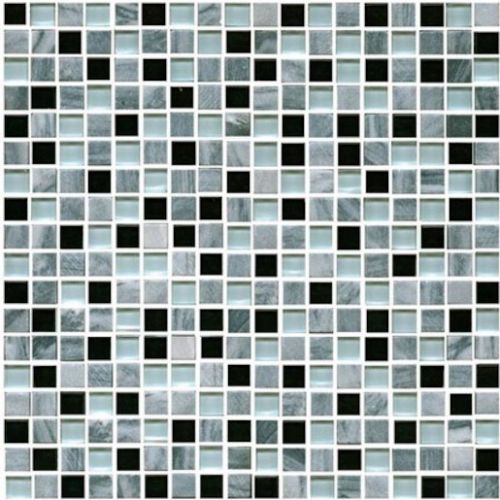 Premium Mosaic kamenná mozaika mix šedá-sklo 30,5x30,5 cm STMOS15MIX1