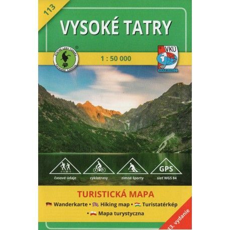 VKÚ 113 Vysoké Tatry 1:50 000 turistická mapa