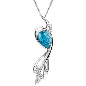 Preciosa Elegantní náhrdelník Ines Matrix modrý 6109 29