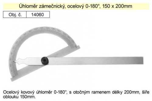 Levior Úhloměr rameno 0-180 150x200mm