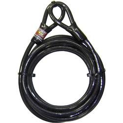 Ocelové lano s oky Security Plus 0290, (Ø x d) 10 mm x 5000 mm, černá