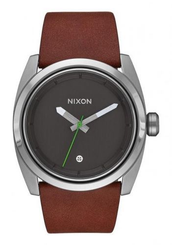 hodinky NIXON - Kingpin Leather Silver Brown (1113)