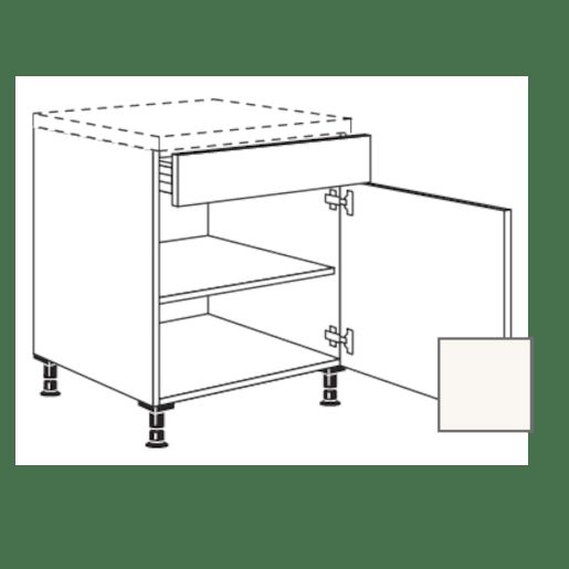 Kuchyňská skříňka spodní 60cm 1Z+1D plnovýsP,bílá lesk 450.US60.R