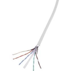 Ethernetový síťový kabel CAT 6 TRU COMPONENTS CAT 6/CCA, F/UTP, 4 x 2 x 0.27 mm², bílá, 305 m