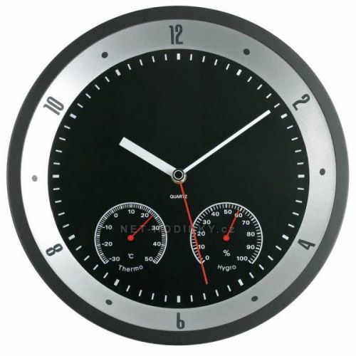 MPM Quality Nástěnné hodiny kovové IR0806TH IR0806TH černá