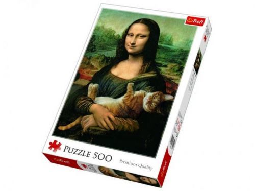 Trefl puzzle Mona Lisa s kočkou 500 dílků