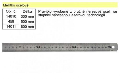 Měřítko ocelové nerez -  30cm