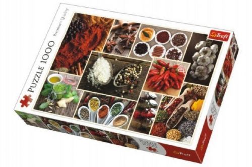 Puzzle koláž Koření 1000 dílků v krabici 40x27x6cm