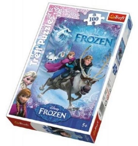 Puzzle Frozen/Ledové království  100 dílků 27,5x41cm v krabici 20x29x4cm