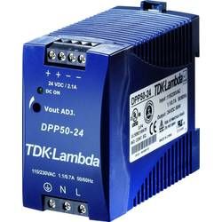 Zdroj na DIN lištu TDK-Lambda DPP50-24, 24 V/DC, 2,1 A