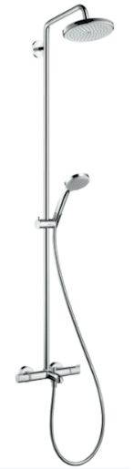 Sprchový systém Hansgrohe Croma 220 s termostatickou baterií, 1 funkce 27223000