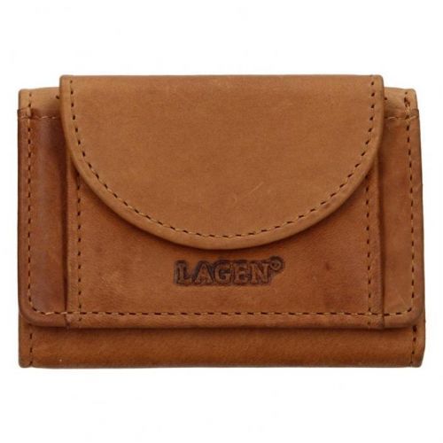 Dámská kožená slim peněženka Lagen Simena - hnědá