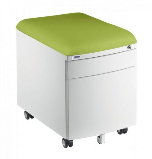 Pojízdný kontejner Mayer 32W8 30 463 — bílý, zelený aquaclean