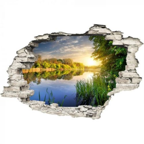 Samolepka na zeď Ambiance Jezero, 60 x 90 cm