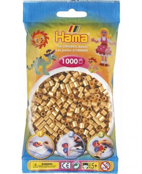 HAMA H207-61 MIDI zažehlovací korálky zlaté - 1000 ks