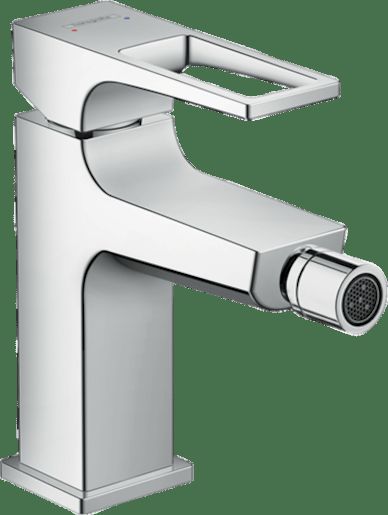 Hansgrohe Metropol - Páková bidetová baterie s odtokovou soupravou Push-Open, chrom 74520000