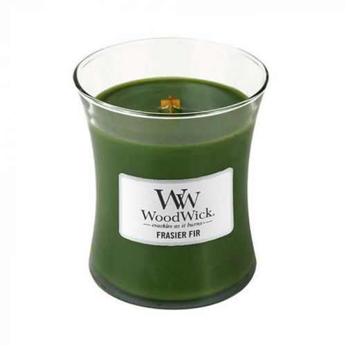 WoodWick Jedle - svíčka ve skleněné dekorativní váze s dřevěným víčkem 2167731